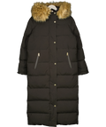 HOLLAND COOPER Black Colorado Down Filled Long Puffer Coat UK S — Front