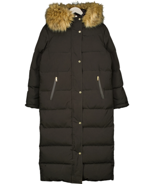 HOLLAND COOPER Black Colorado Down Filled Long Puffer Coat UK S