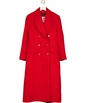 KAREN MILLEN Red Tailored Double Breasted  Wool Blend Coat UK 8