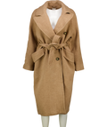 H&M Beige Wool Blend Camel Coat UK S