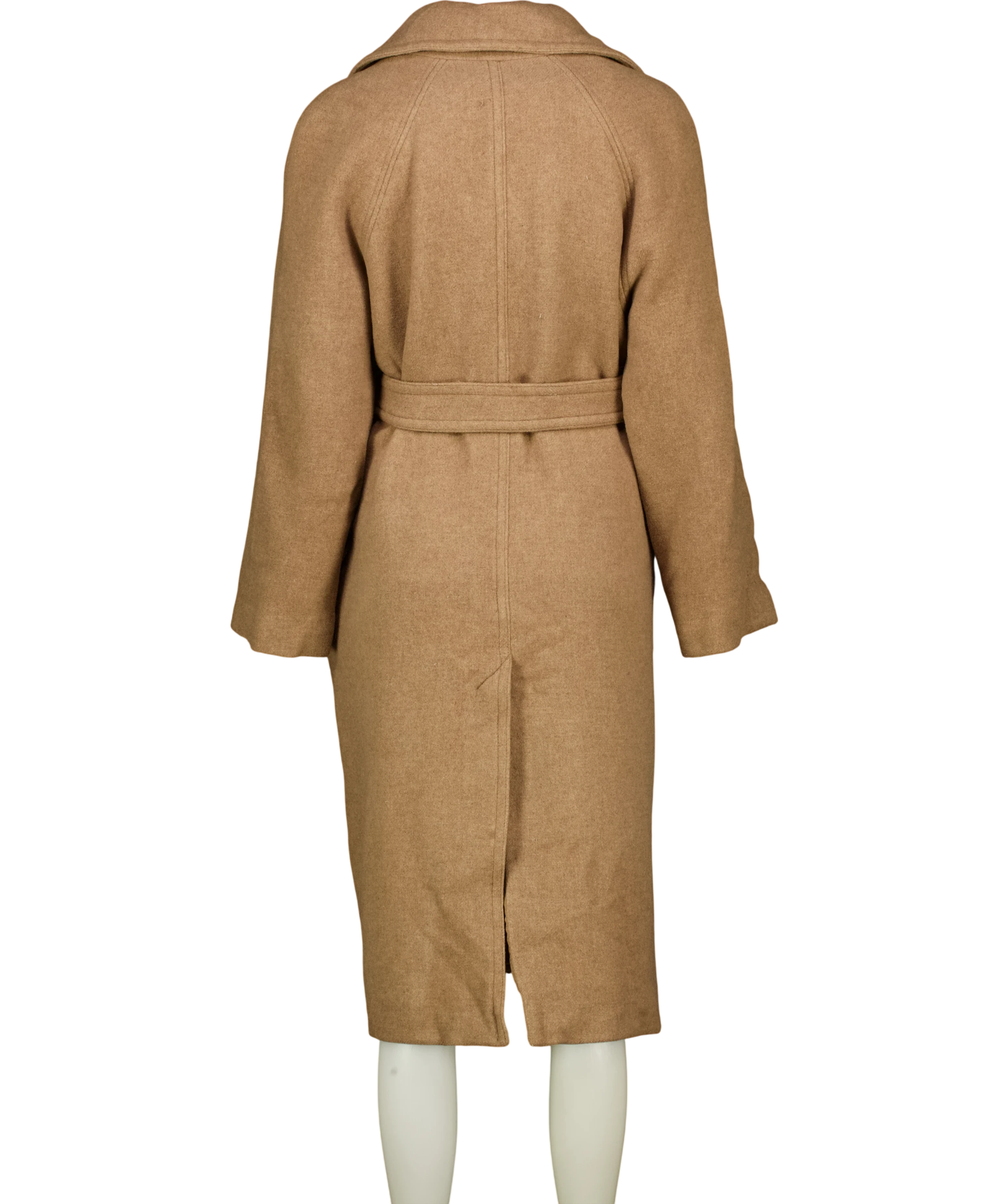 H&M Beige Wool Blend Camel Coat UK S