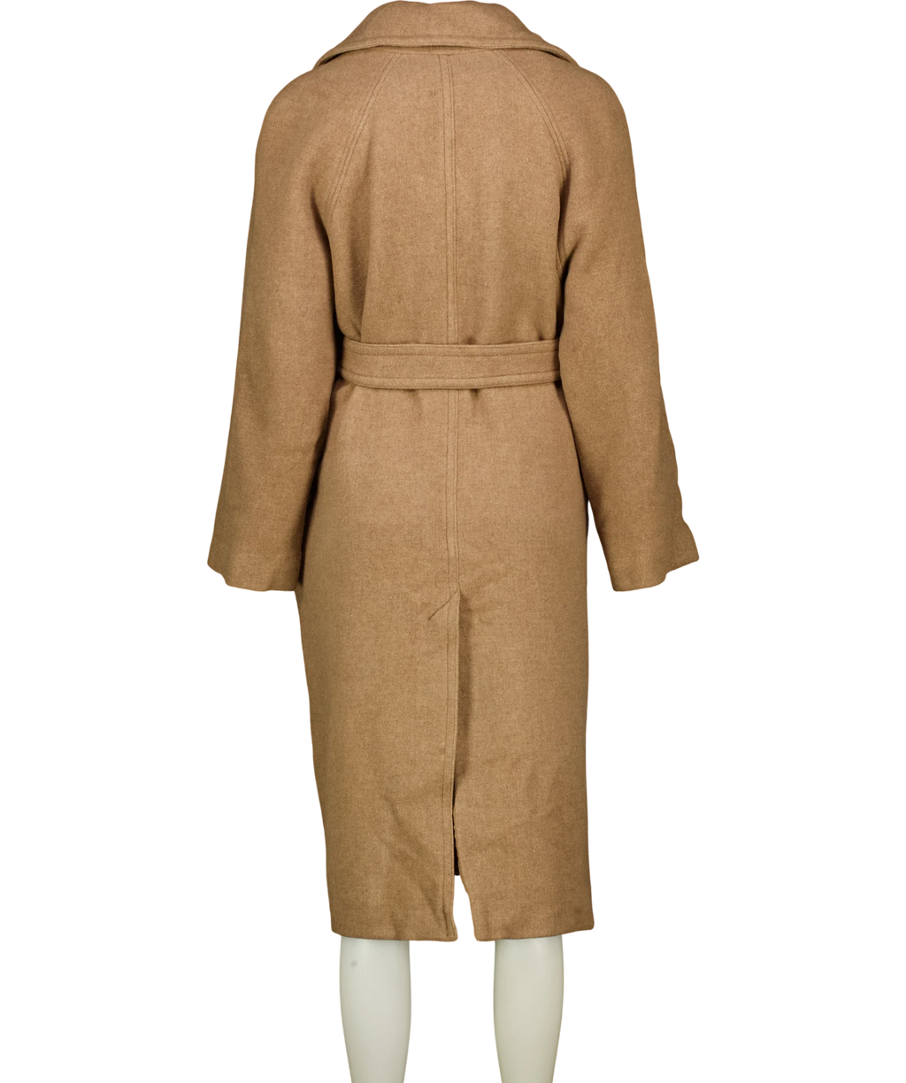 H&M Beige Wool Blend Camel Coat UK S
