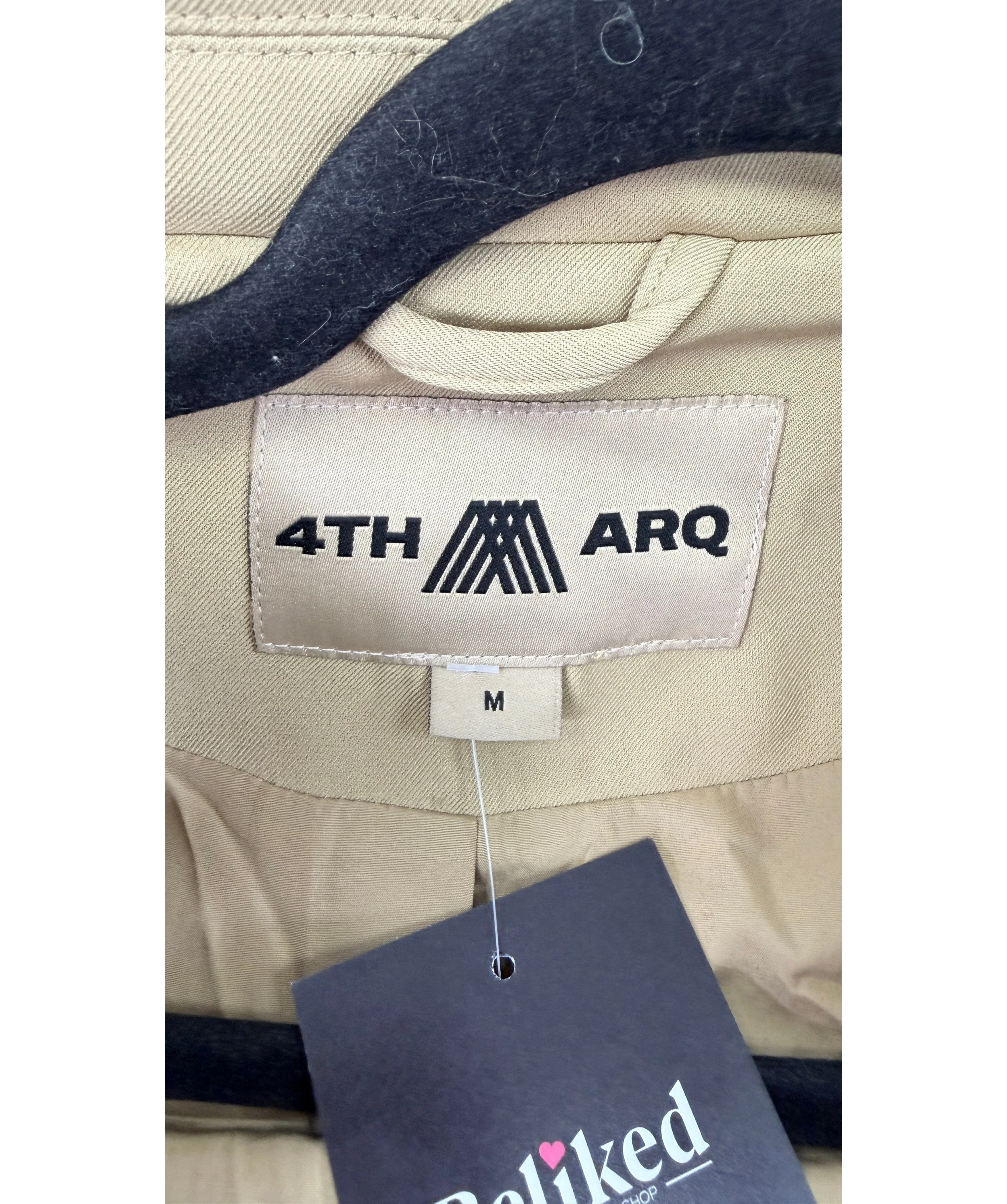 4th Arq Beige Aiko Trench Coat Sand UK M