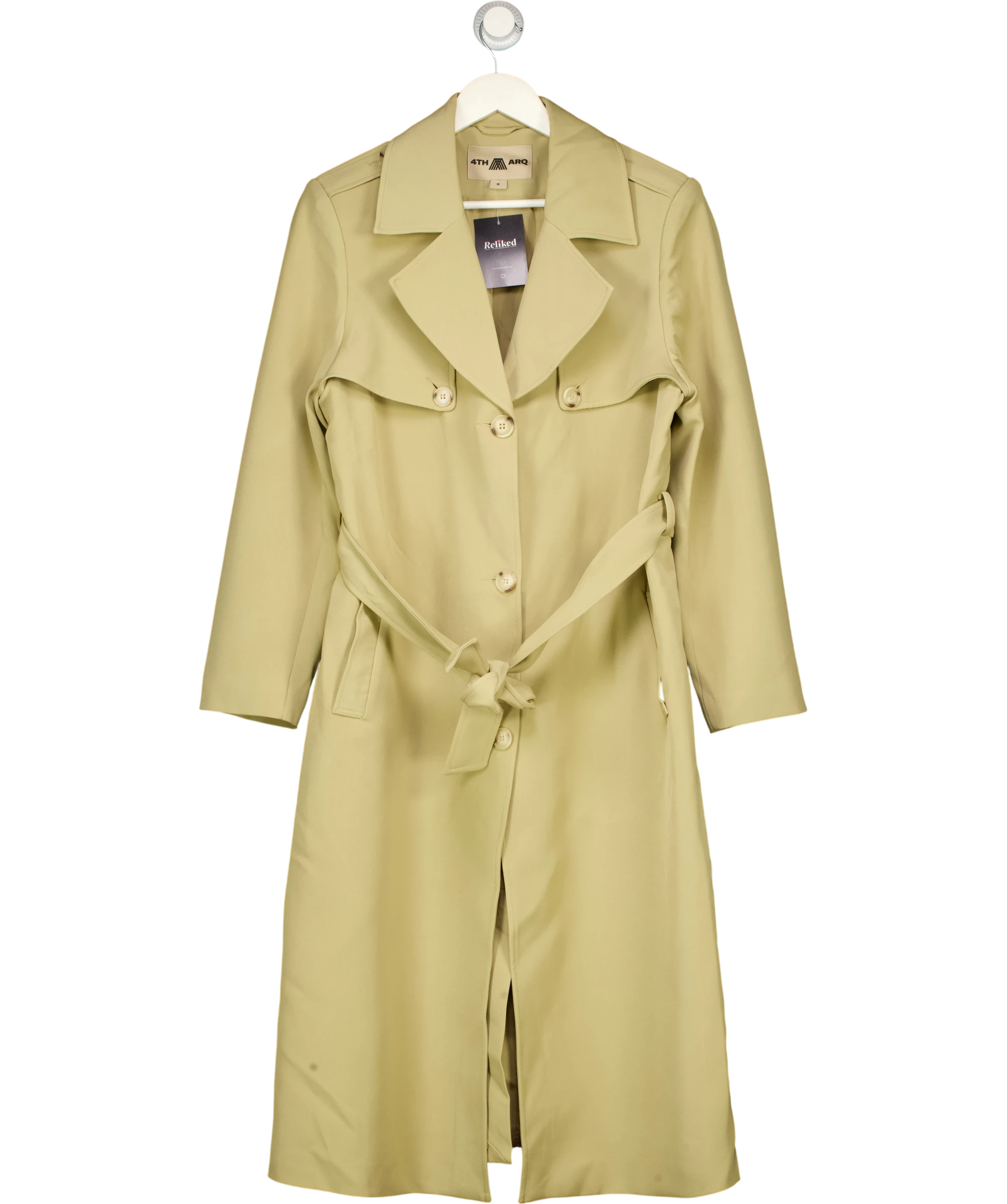 4th Arq Beige Aiko Trench Coat Sand UK M
