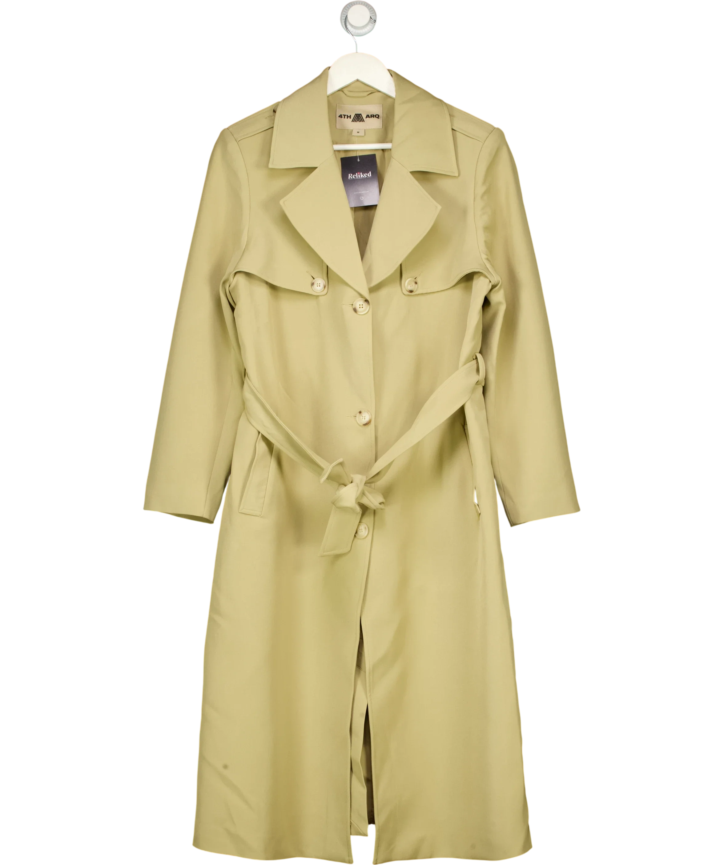 4th Arq Beige Aiko Trench Coat Sand UK M