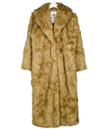 ABERCROMBIE & FITCH Brown Brown Faux Fur Long Coat, size UK S — front