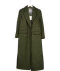 M&S Autograph Moss Green Wool Coat UK 8 — Front