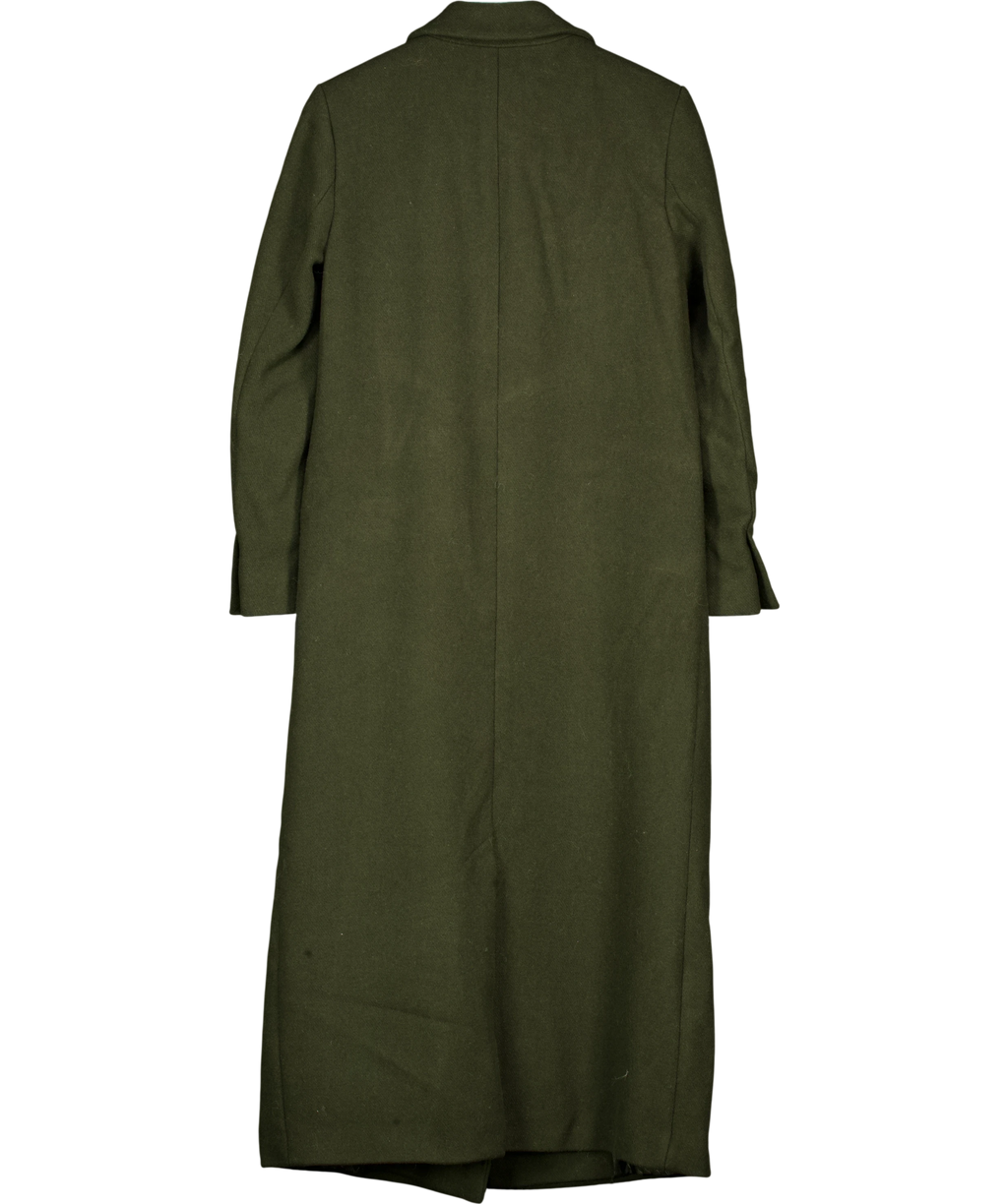 M&S Autograph Moss Green Wool Coat UK 8 — Back
