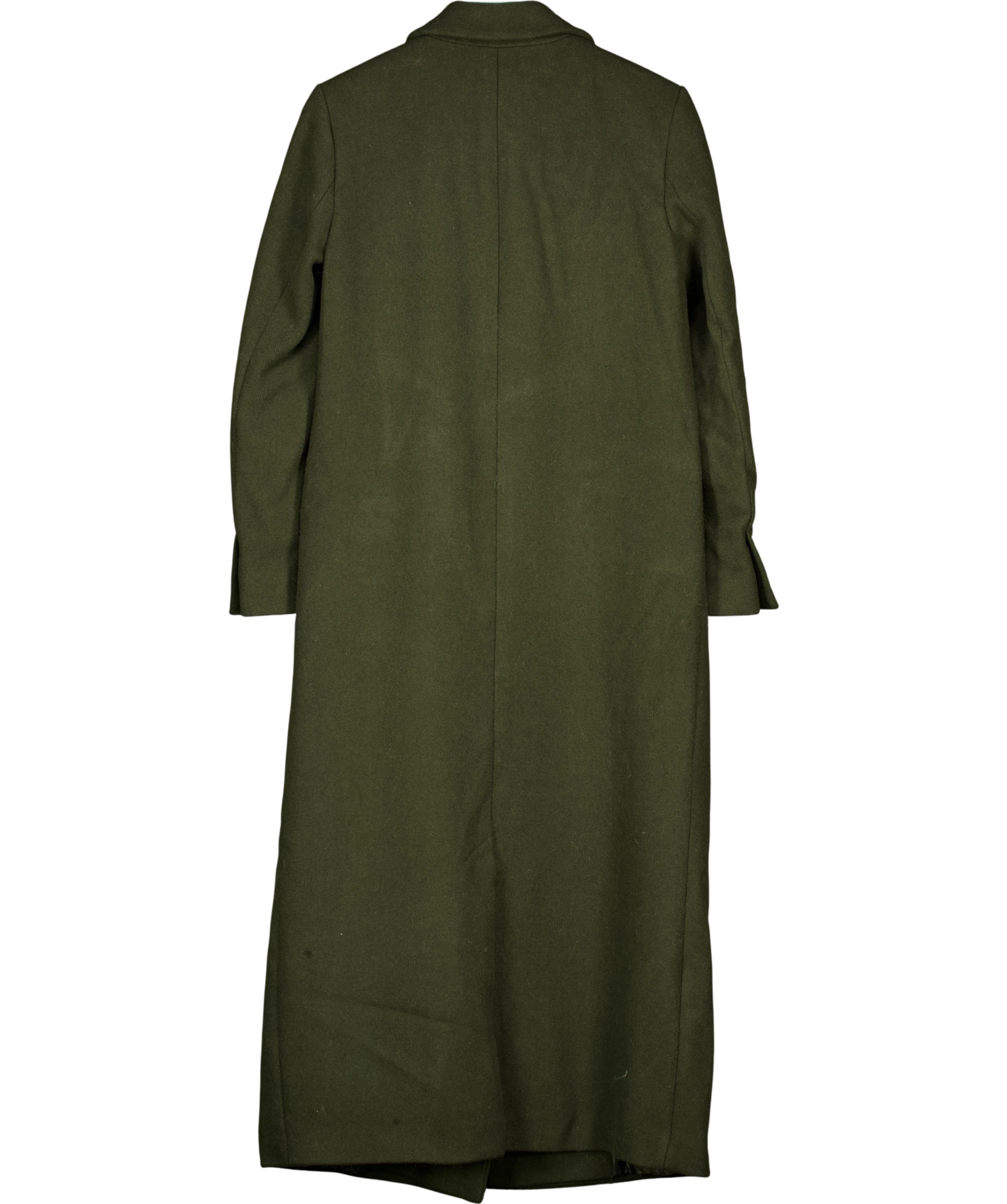 M&S Autograph Moss Green Wool Coat UK 8 — Back
