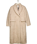 NA-KD Double Breasted Wool Blend Coat Beige 36 UK 8