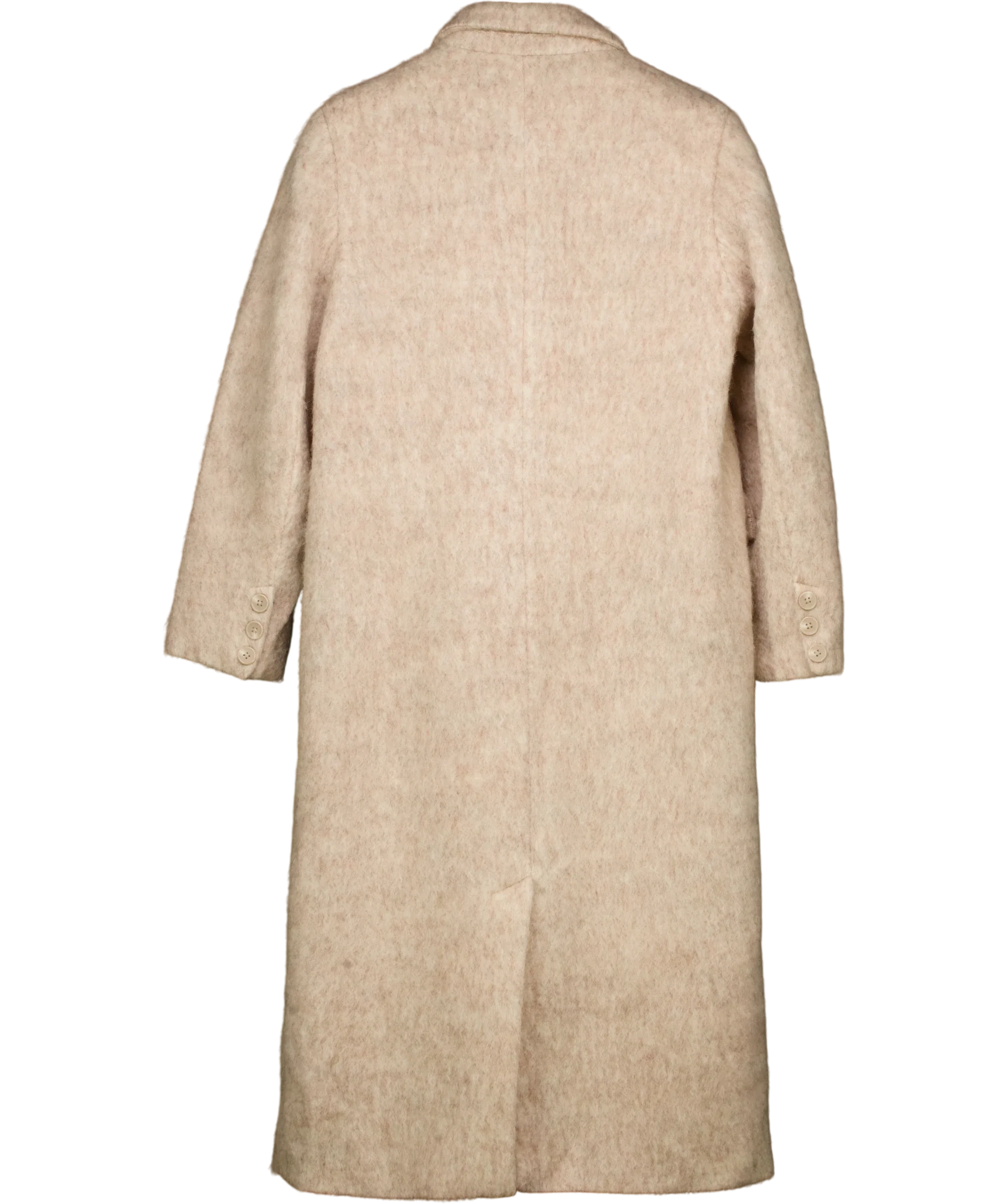 NA-KD Double Breasted Wool Blend Coat Beige 36 UK 8
