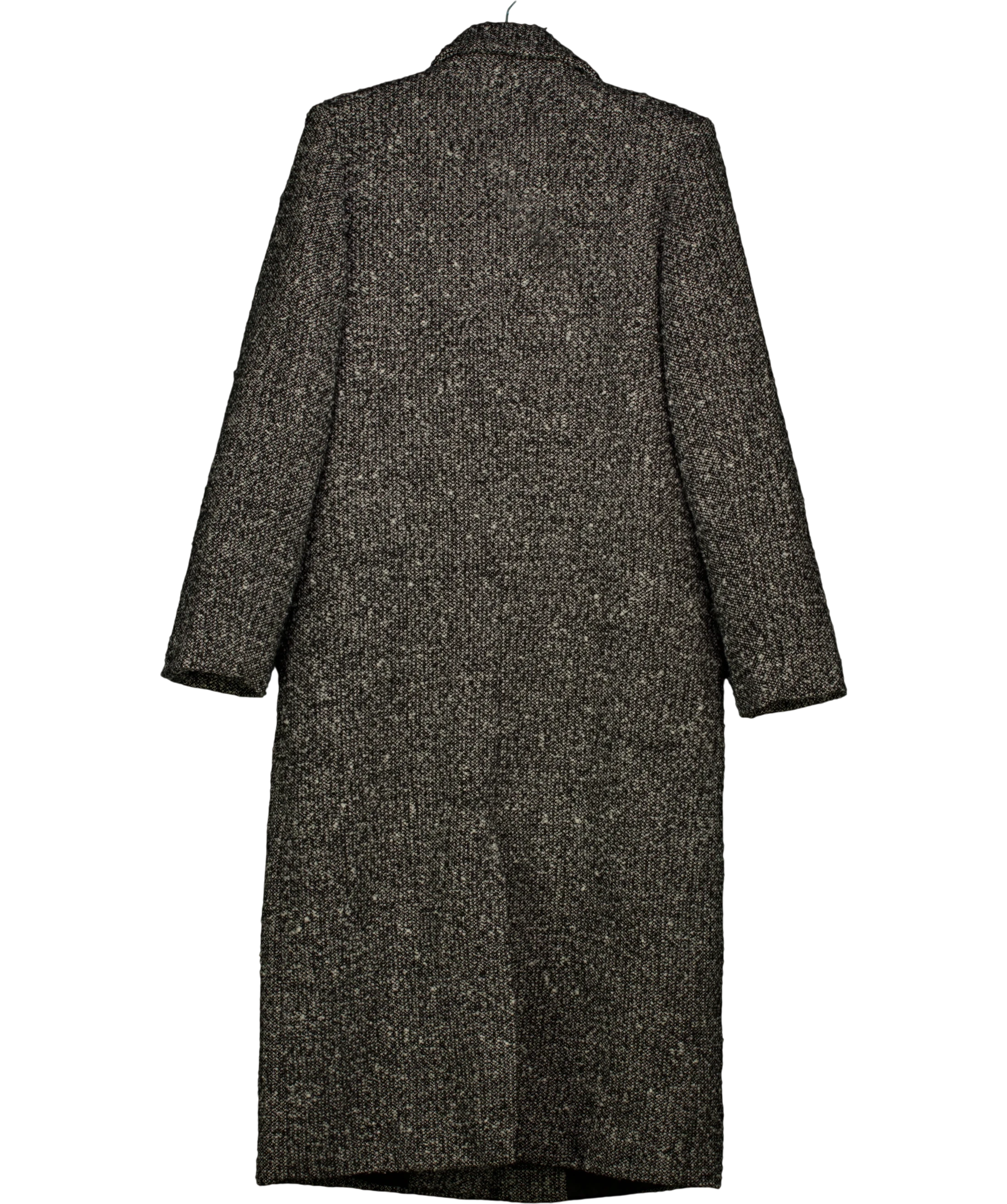 NA-KD Sharp Shoulder Maxi Coat Black 34 UK 6