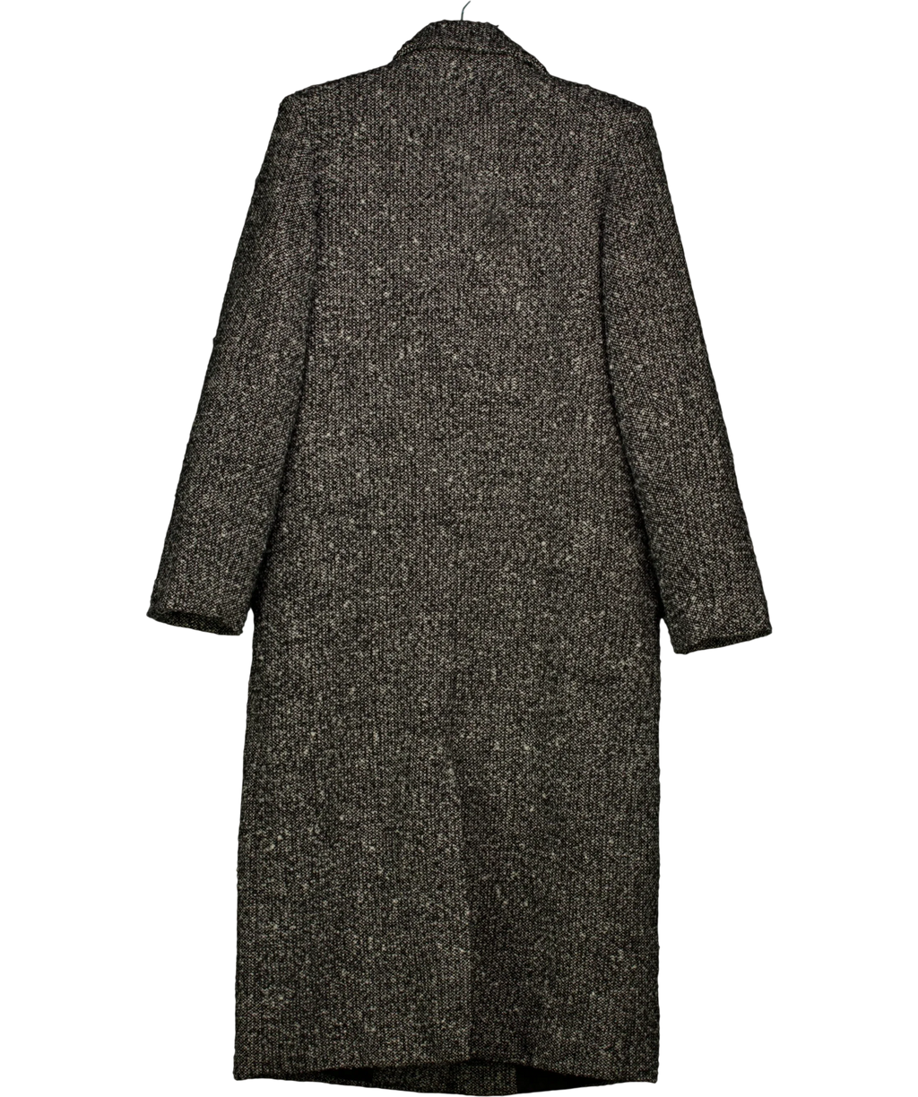 NA-KD Sharp Shoulder Maxi Coat Black 34 UK 6