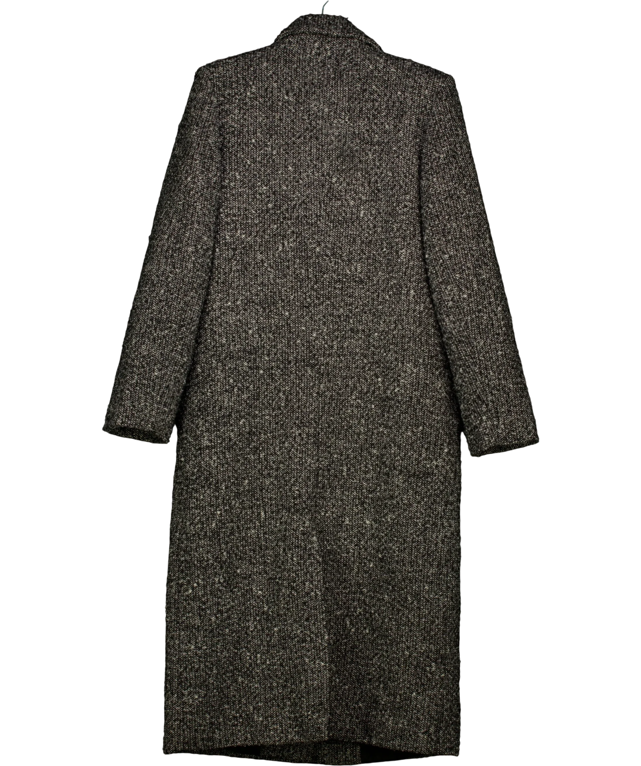 NA-KD Sharp Shoulder Maxi Coat Black 34 UK 6