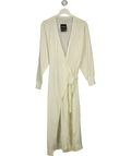 PRETTY LAVISH Cream Belted Longline Cardigan UK XS