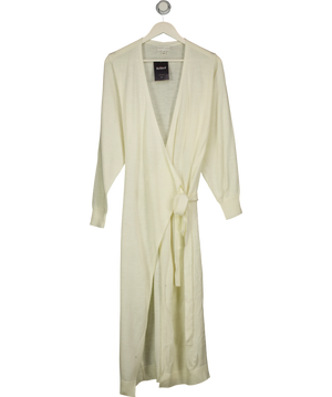 PRETTY LAVISH Cream Belted Longline Cardigan UK XS