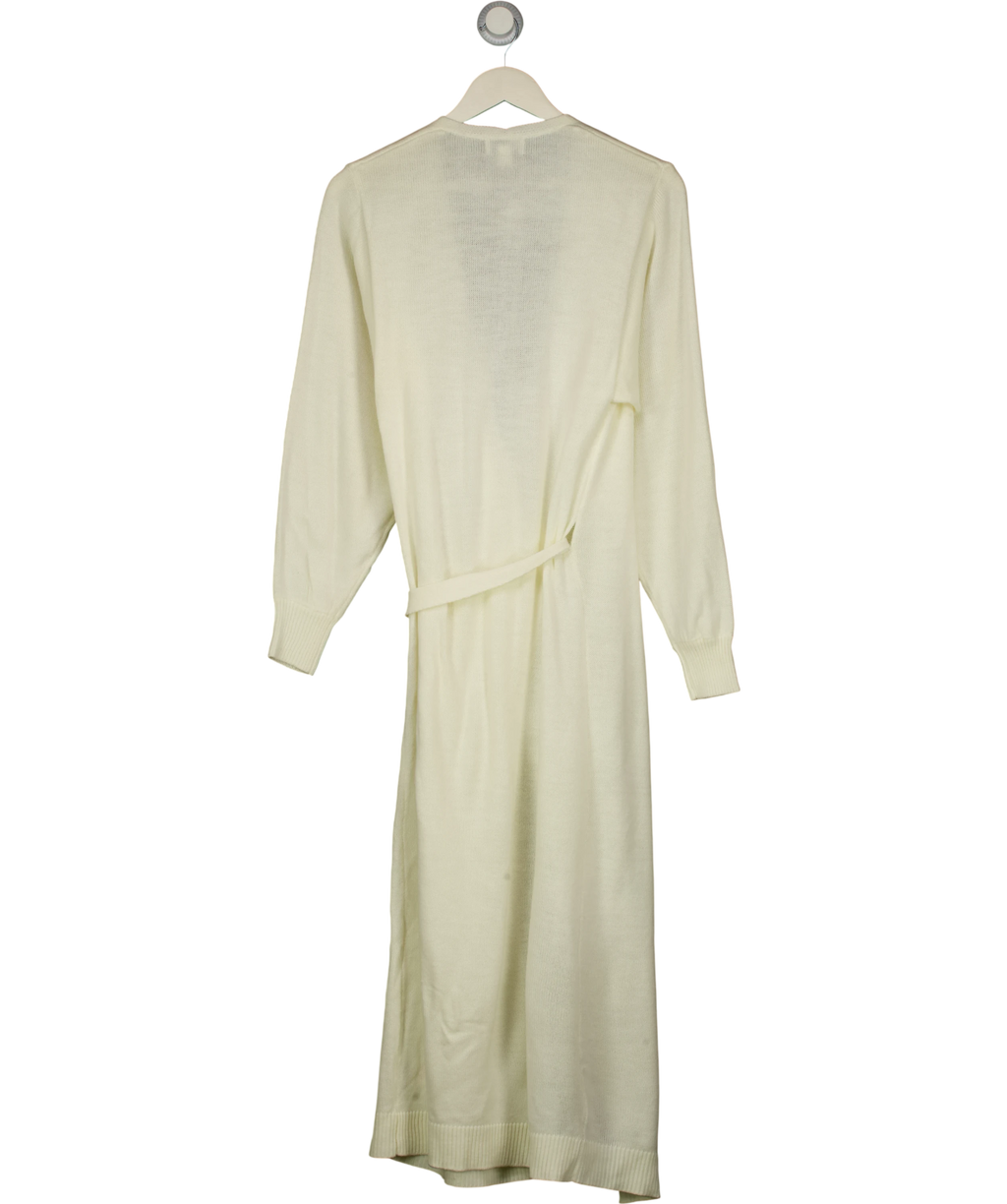 PRETTY LAVISH Cream Belted Longline Cardigan UK XS