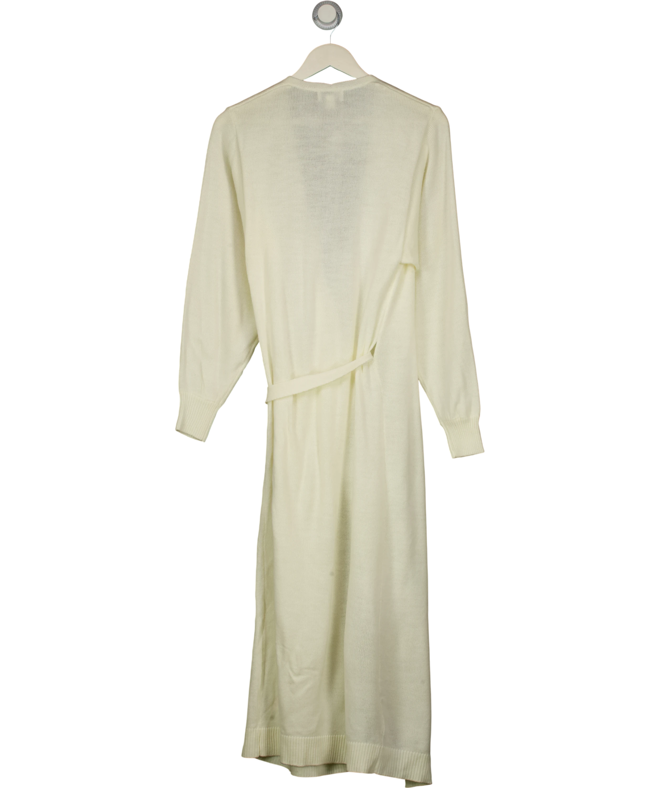 PRETTY LAVISH Cream Belted Longline Cardigan UK XS