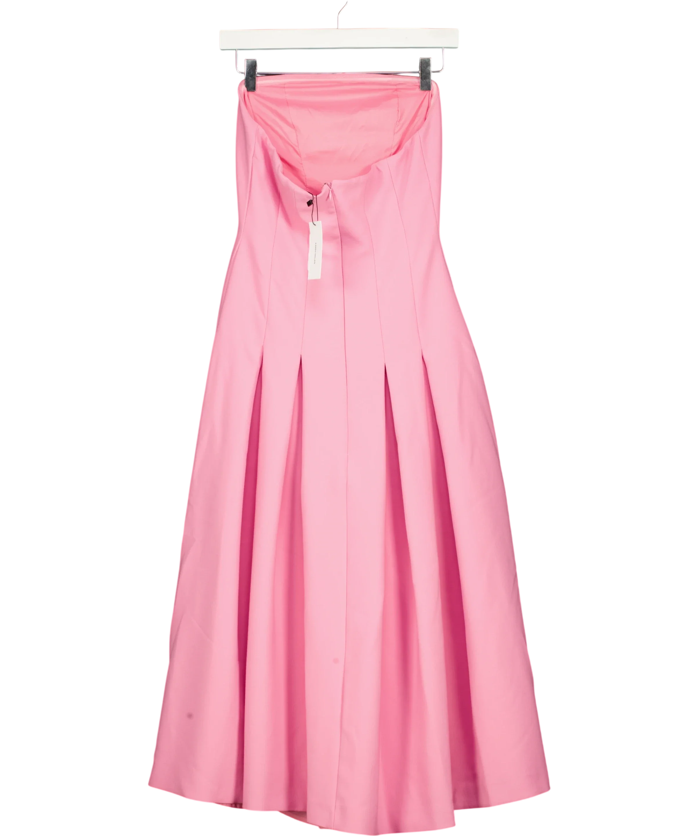 KAREN MILLEN Pink Petite Compact Stretch Tailored Prom Dress UK 8 — Back