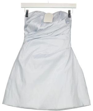 Meshki Blue Gathered Taffeta Mini Dress UK XS