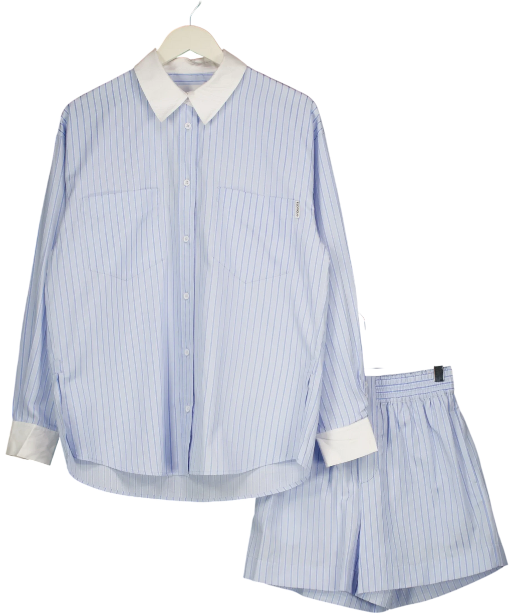 Fabrique X Matthew Adams Dolan Giada 2-piece Striped Set Blue UK XS