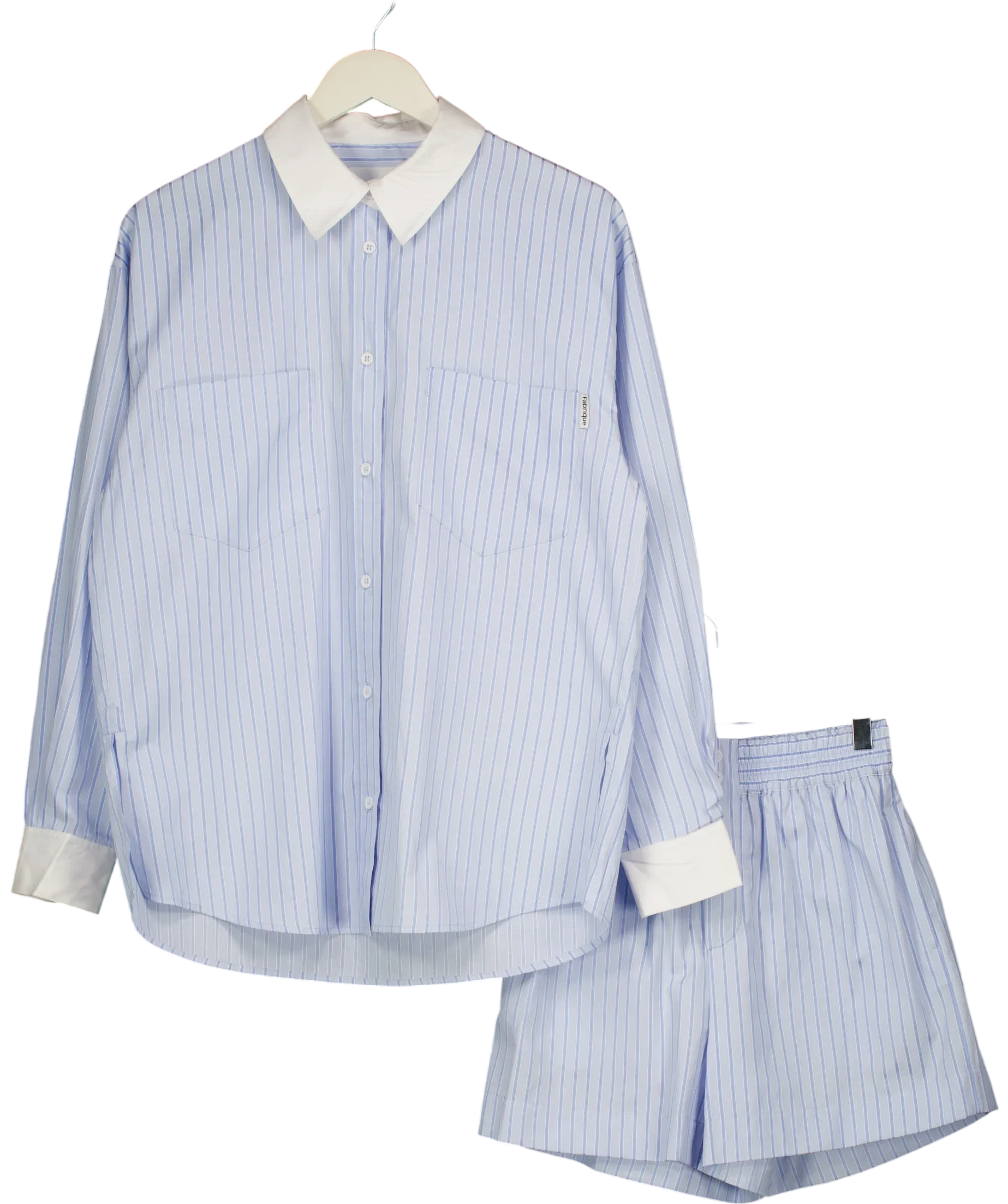 Fabrique X Matthew Adams Dolan Giada 2-piece Striped Set Blue UK XS