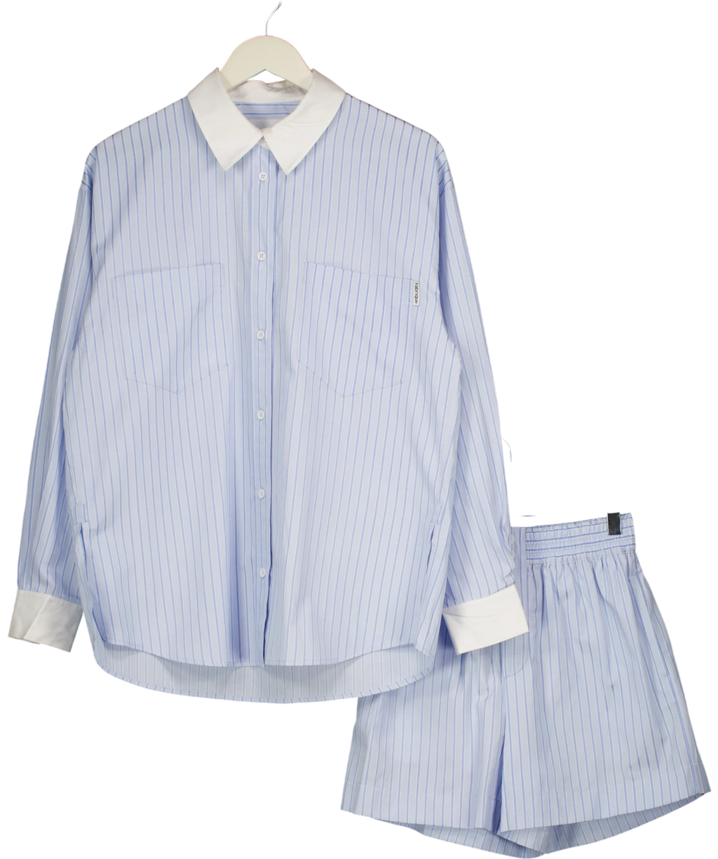Fabrique X Matthew Adams Dolan Giada 2-piece Striped Set Blue UK XS