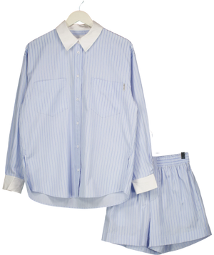 Fabrique X Matthew Adams Dolan Giada 2-piece Striped Set Blue UK XS
