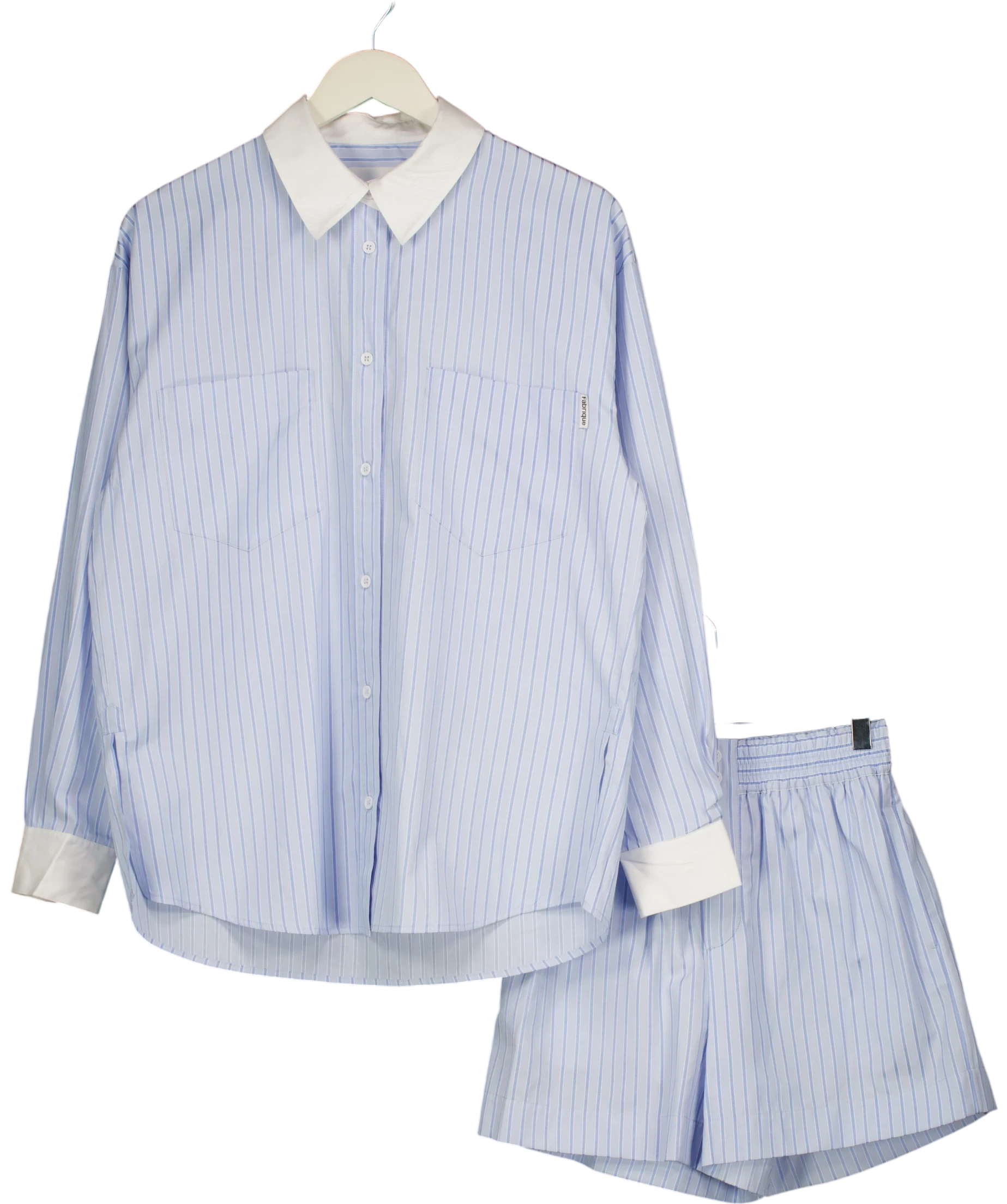 Fabrique X Matthew Adams Dolan Giada 2-piece Striped Set Blue UK XS