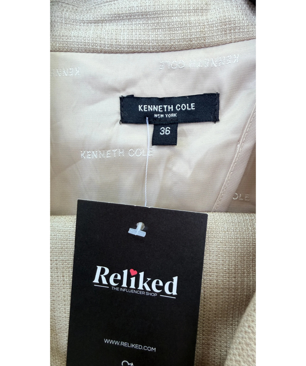 KENNETH COLE Beige 2-piece Blazer And Shorts Set Sand 36 UK 8