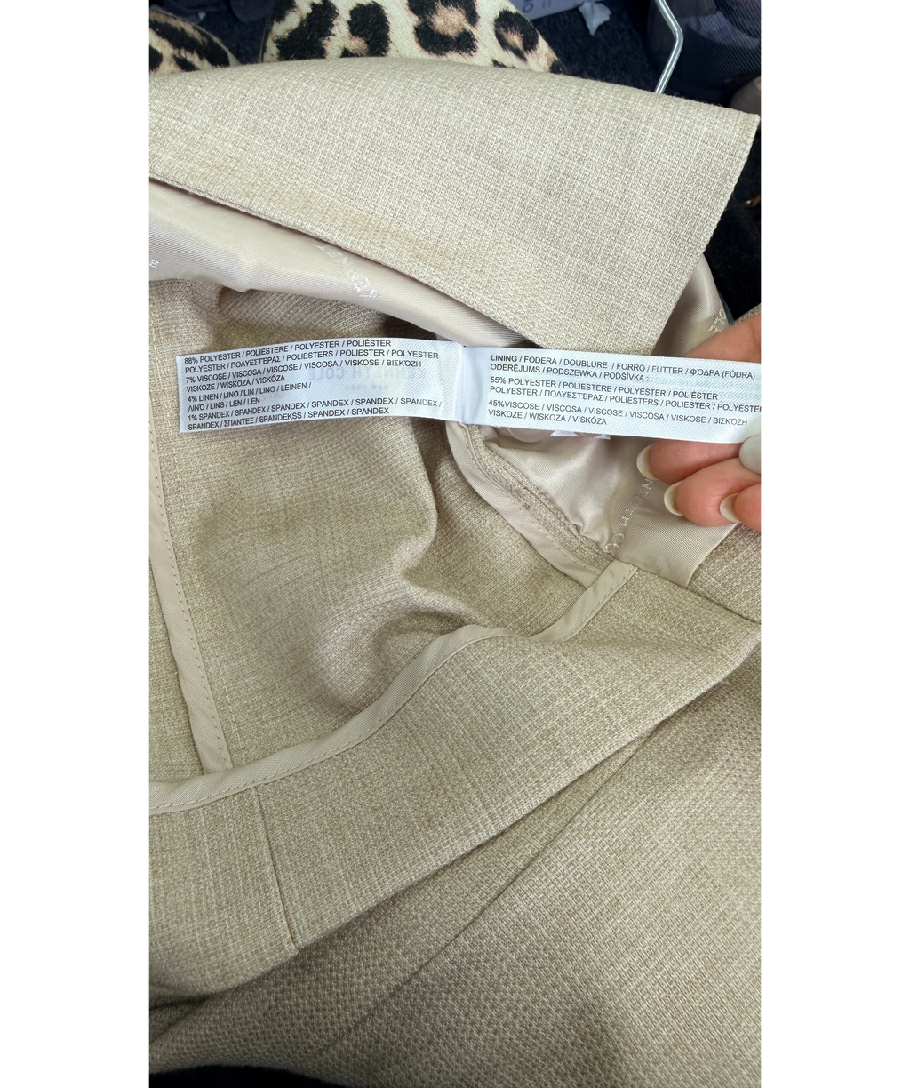KENNETH COLE Beige 2-piece Blazer And Shorts Set Sand 36 UK 8