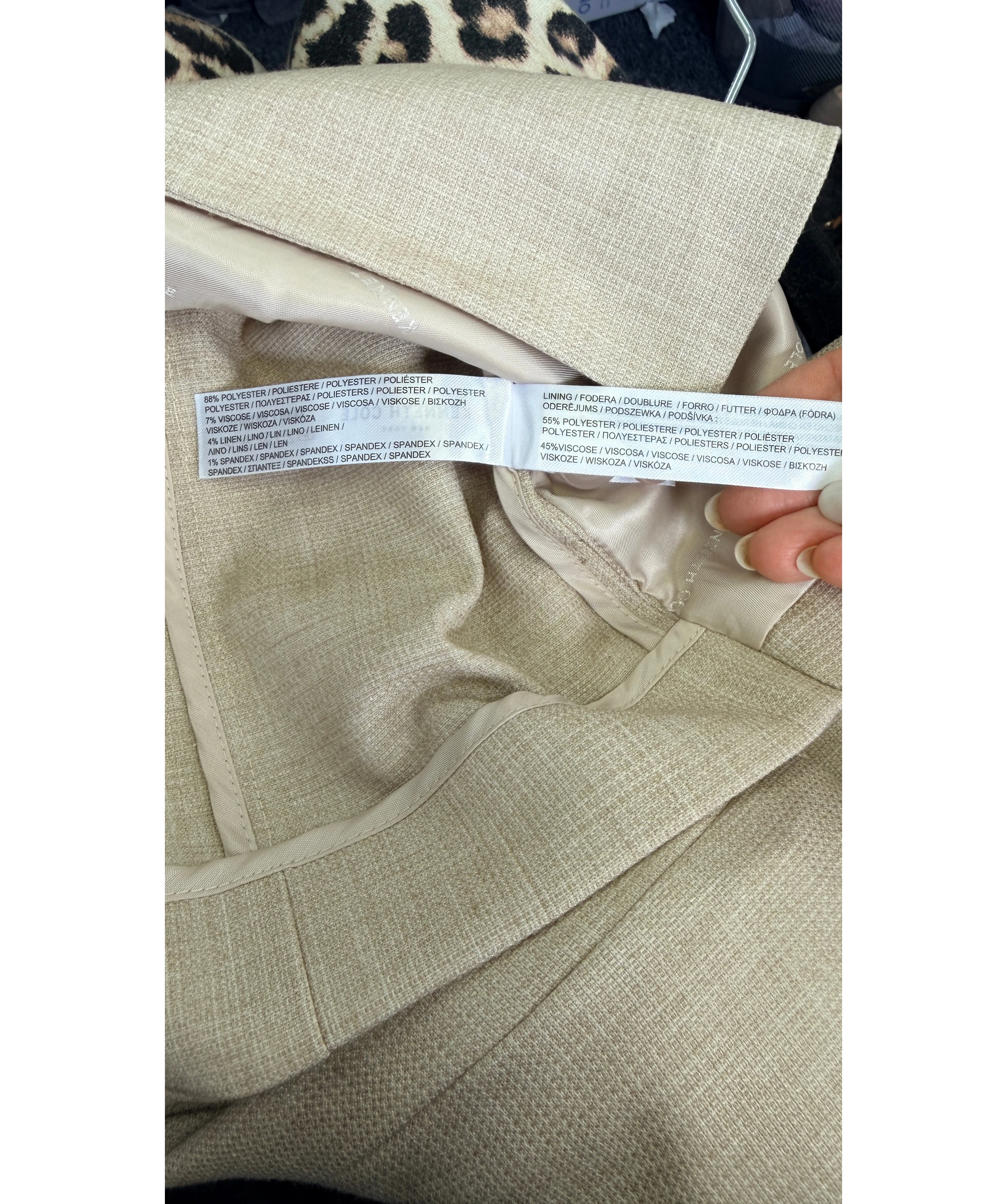 KENNETH COLE Beige 2-piece Blazer And Shorts Set Sand 36 UK 8