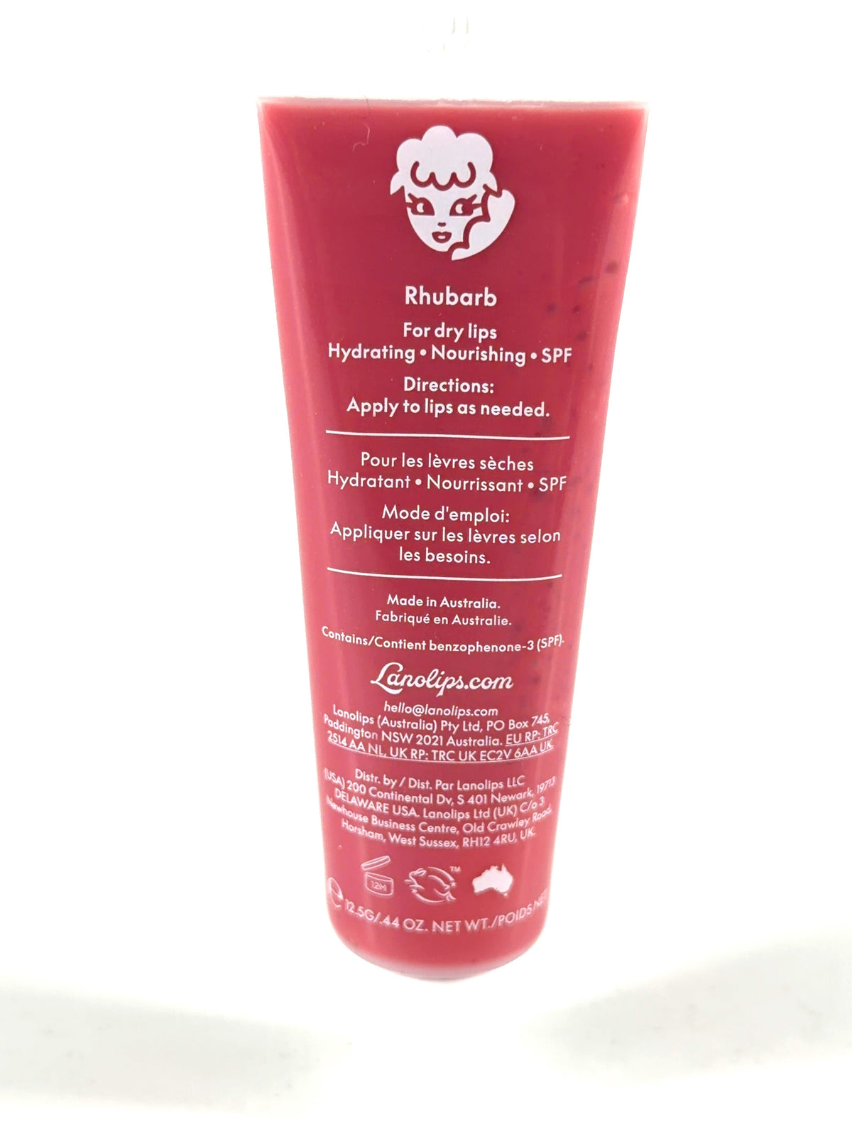 Lano Lips Rhubarb Tinted Lip Balm Rhubarb, size 12.5g — detail