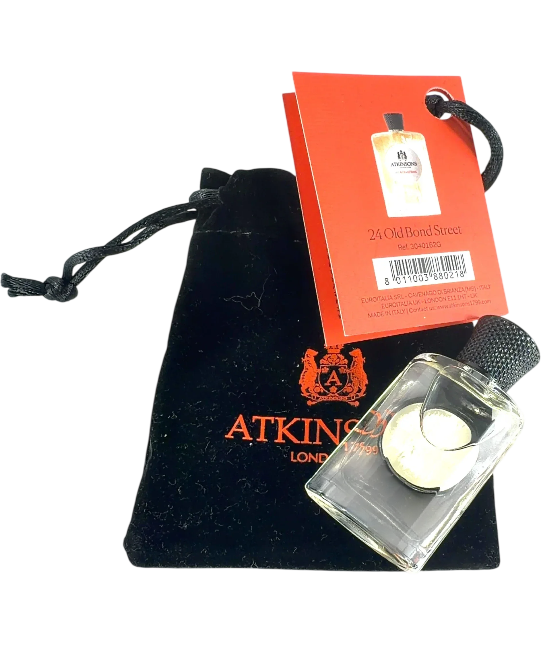 Atkinsons 24 Old bond street 24 Old Bond Street Eau de Cologne 5ml Mini with Velvet Pouch, size 5ml — back