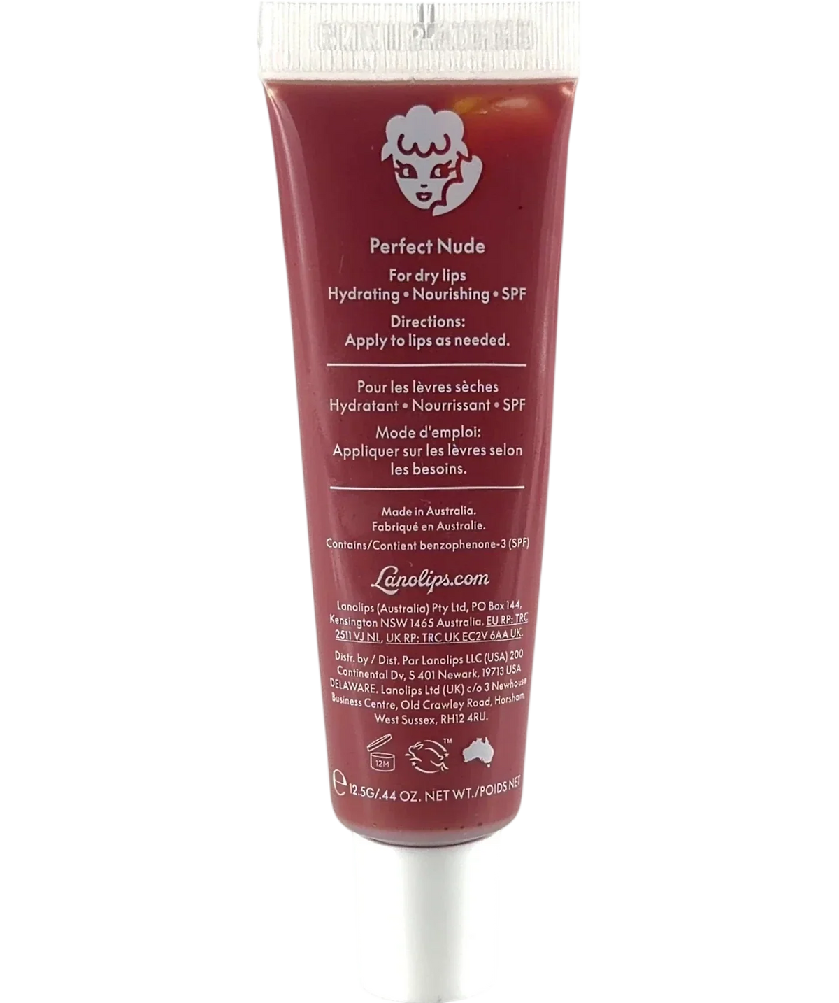Lano Lips Perfect nude Tinted Lip Balm, size 12.5g — back