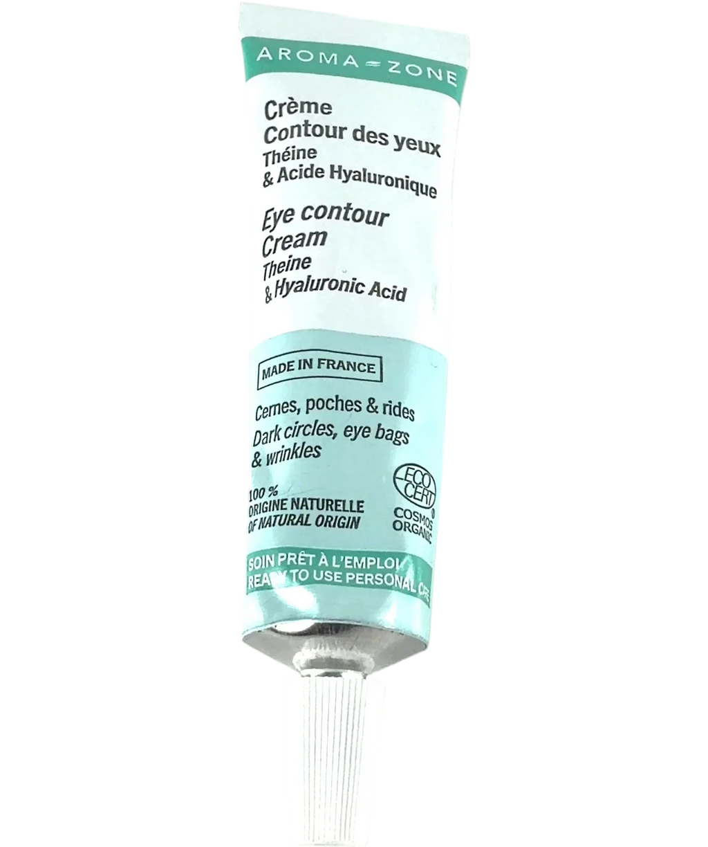 aroma zone Theine & Hyaluronic Acid Eye Contour Cream, size 15ml — front