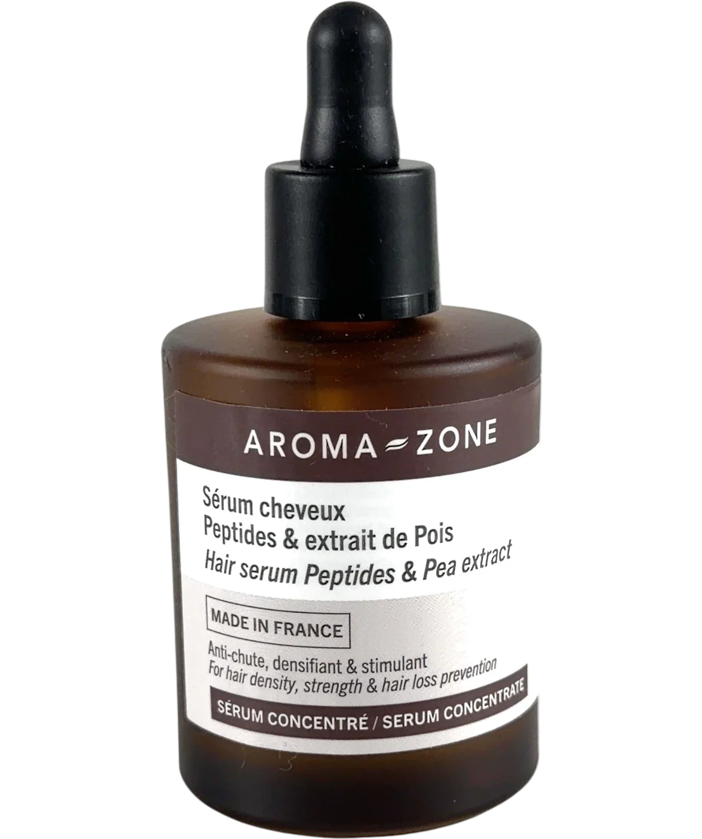 aroma zone Peptides & Pea Extract Strengthening Hair Serum, size 50ml — front