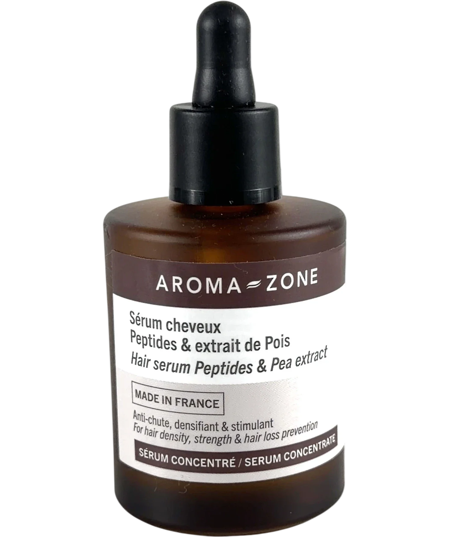 aroma zone Peptides & Pea Extract Strengthening Hair Serum, size 50ml — front