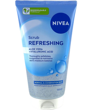 nivea Refreshing Face Scrub With Aloe Vera & Hyaluronic Acid 150ml