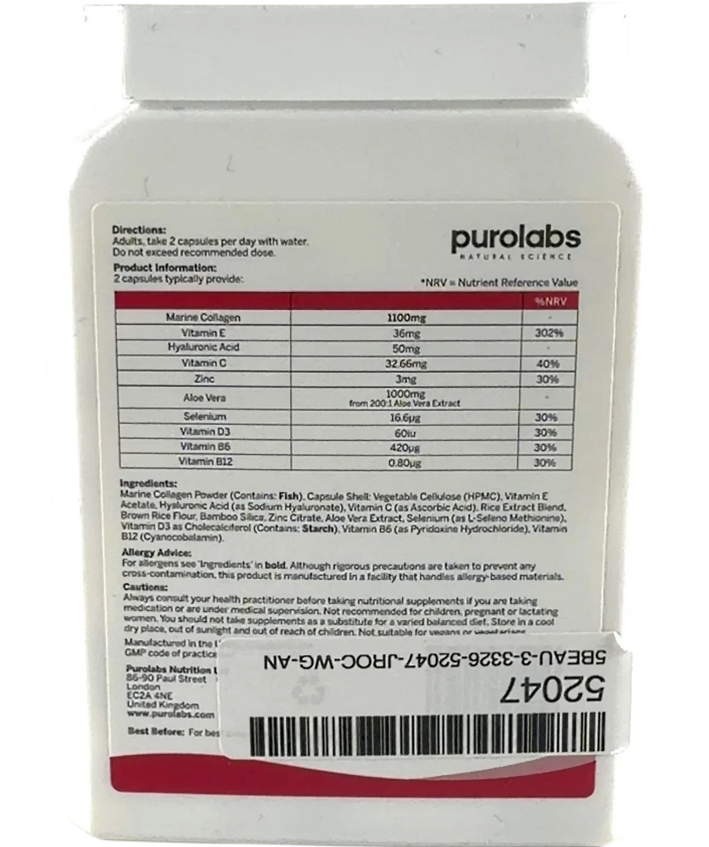 PUROLABS Collagen Complex, size X 60 CAPSULES — back