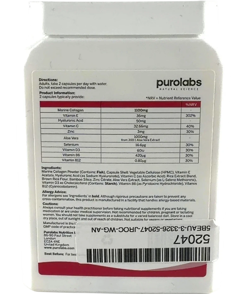 PUROLABS Collagen Complex, size X 60 CAPSULES — back