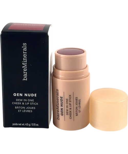 bareMinerals Berry me in merlot Gen Nude Dew in One Cheek & Lip Stick, size 4.5g — front