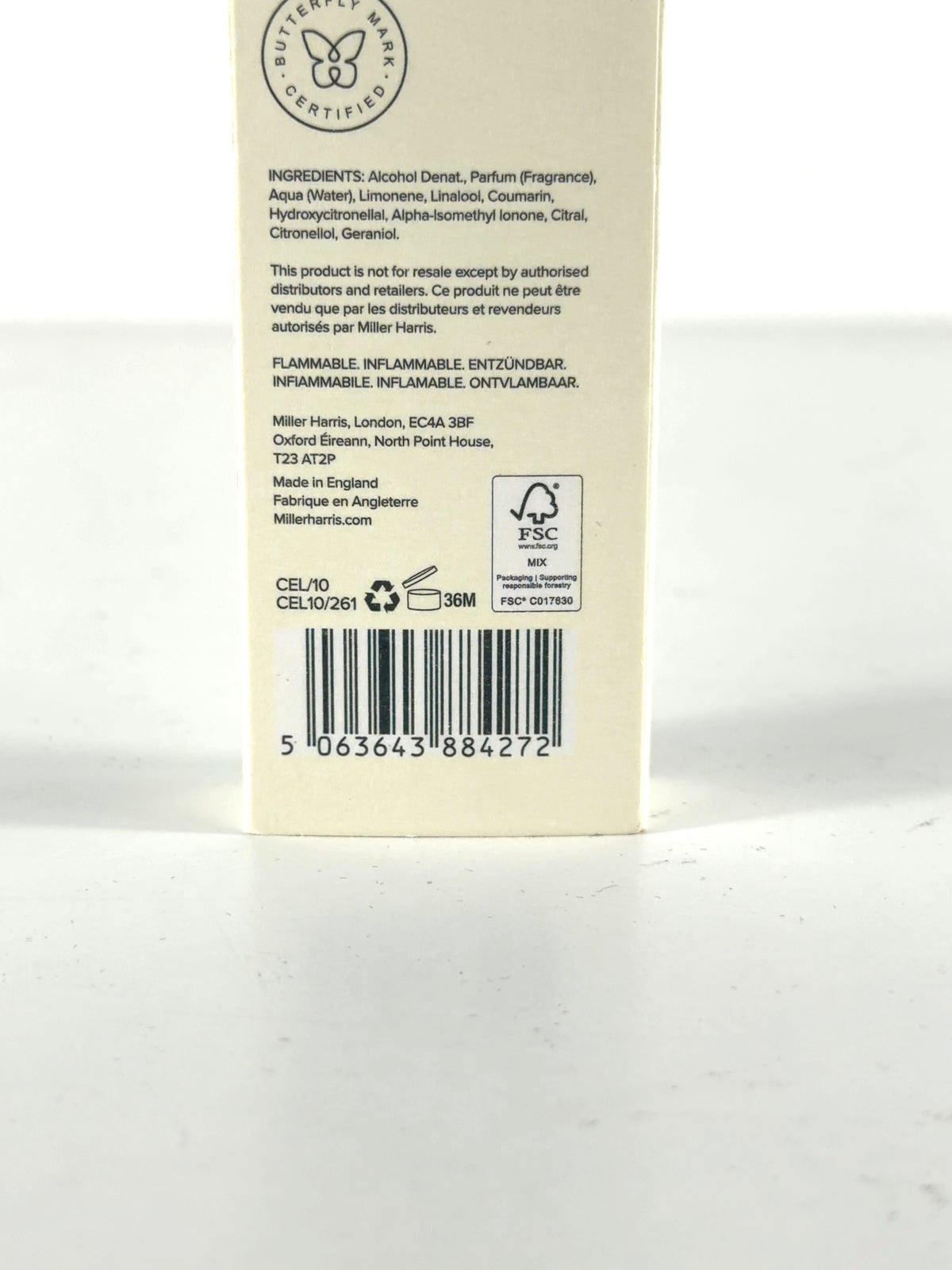 Miller Harris Celadon Celadon Eau de Parfum Travel Spray, size 10ml — detail