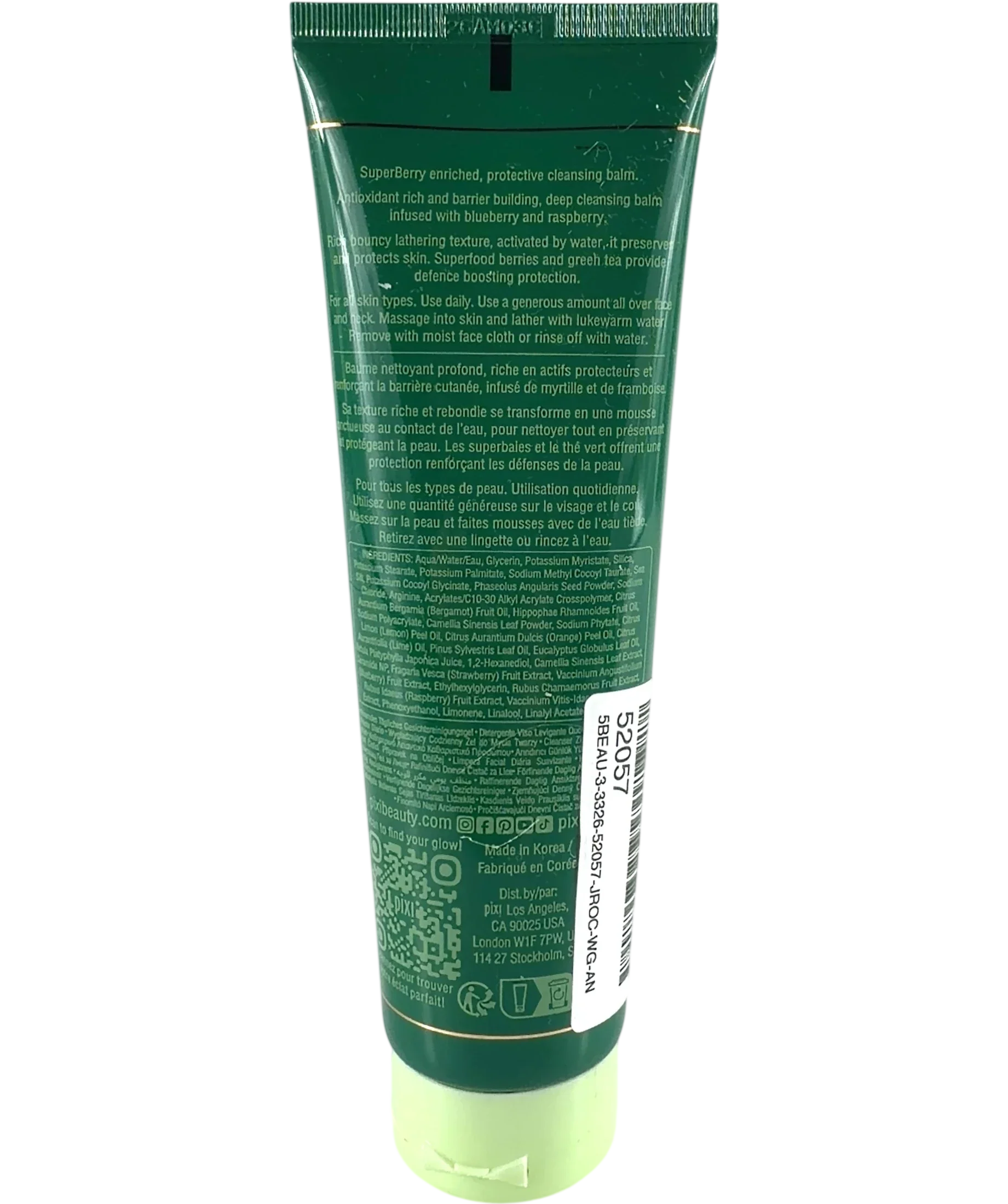PIXI Skintreats SuperBerry Cleansing Whip, size 135ml — back