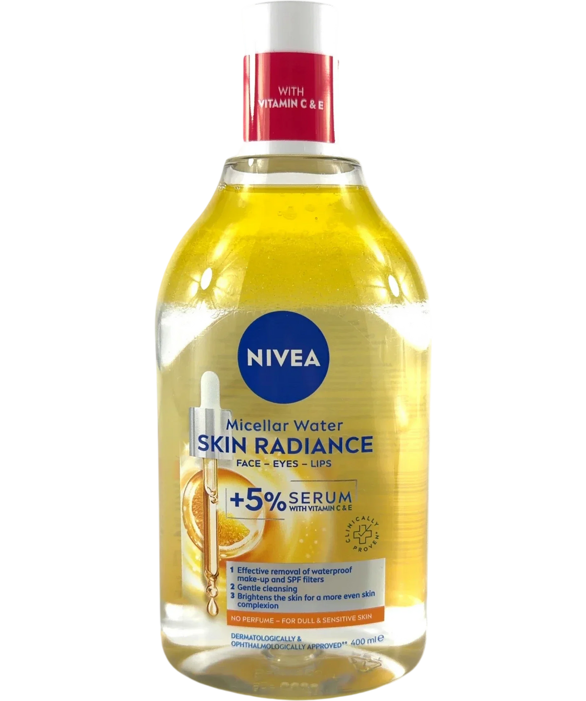 nivea Skin Radiance Serum Infused Micellar Water, size 400ml — front