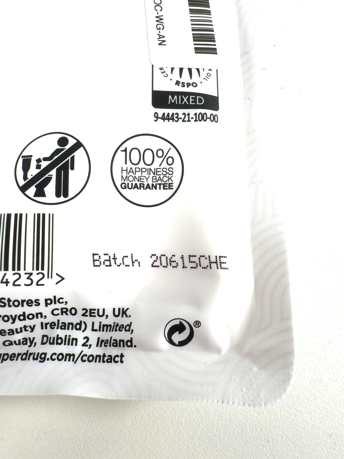 Superdrug Charcoal Foot Pack — detail