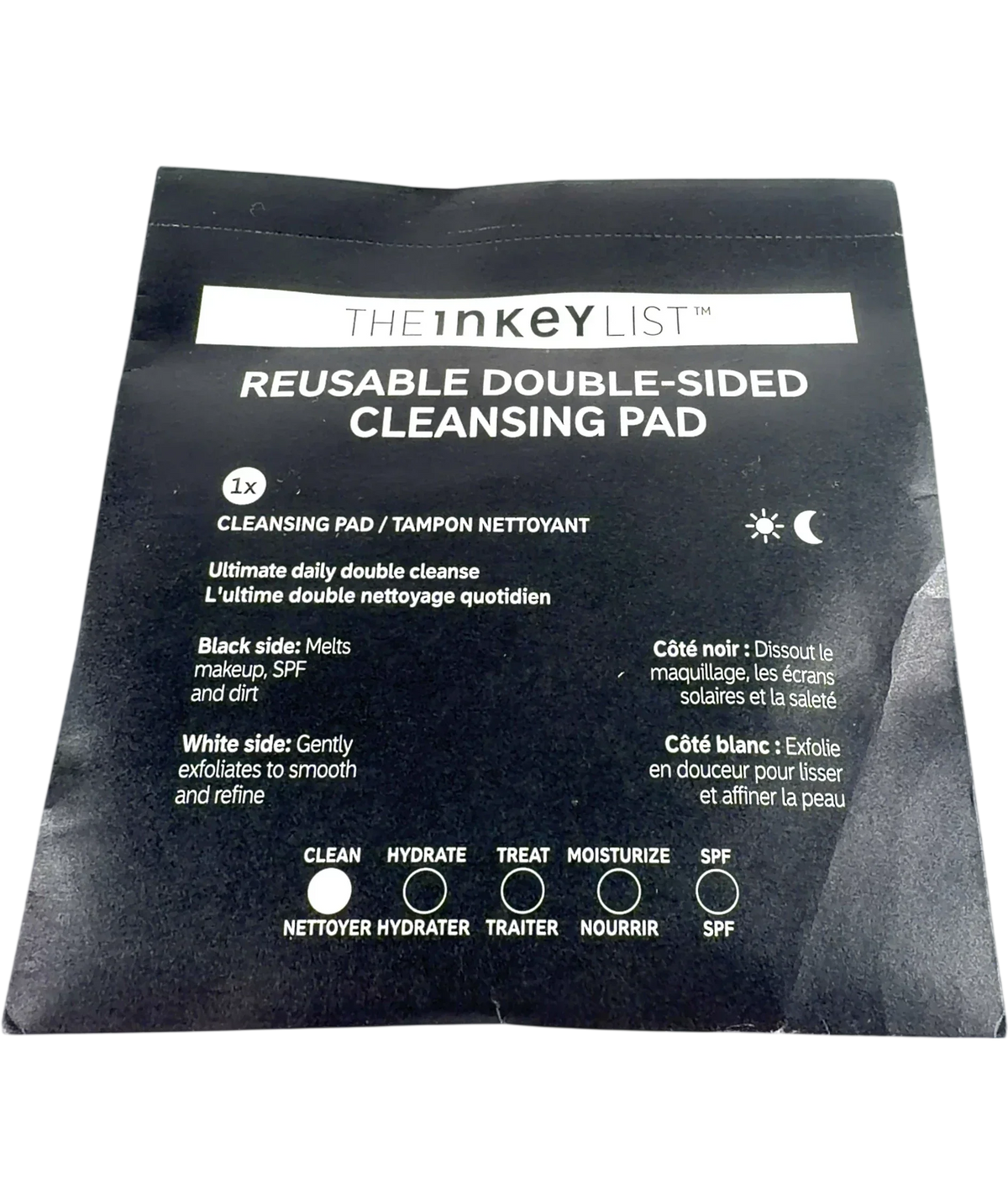 The Inkey List Reusable Double-Sided Cleansing Pad, size X1 — front