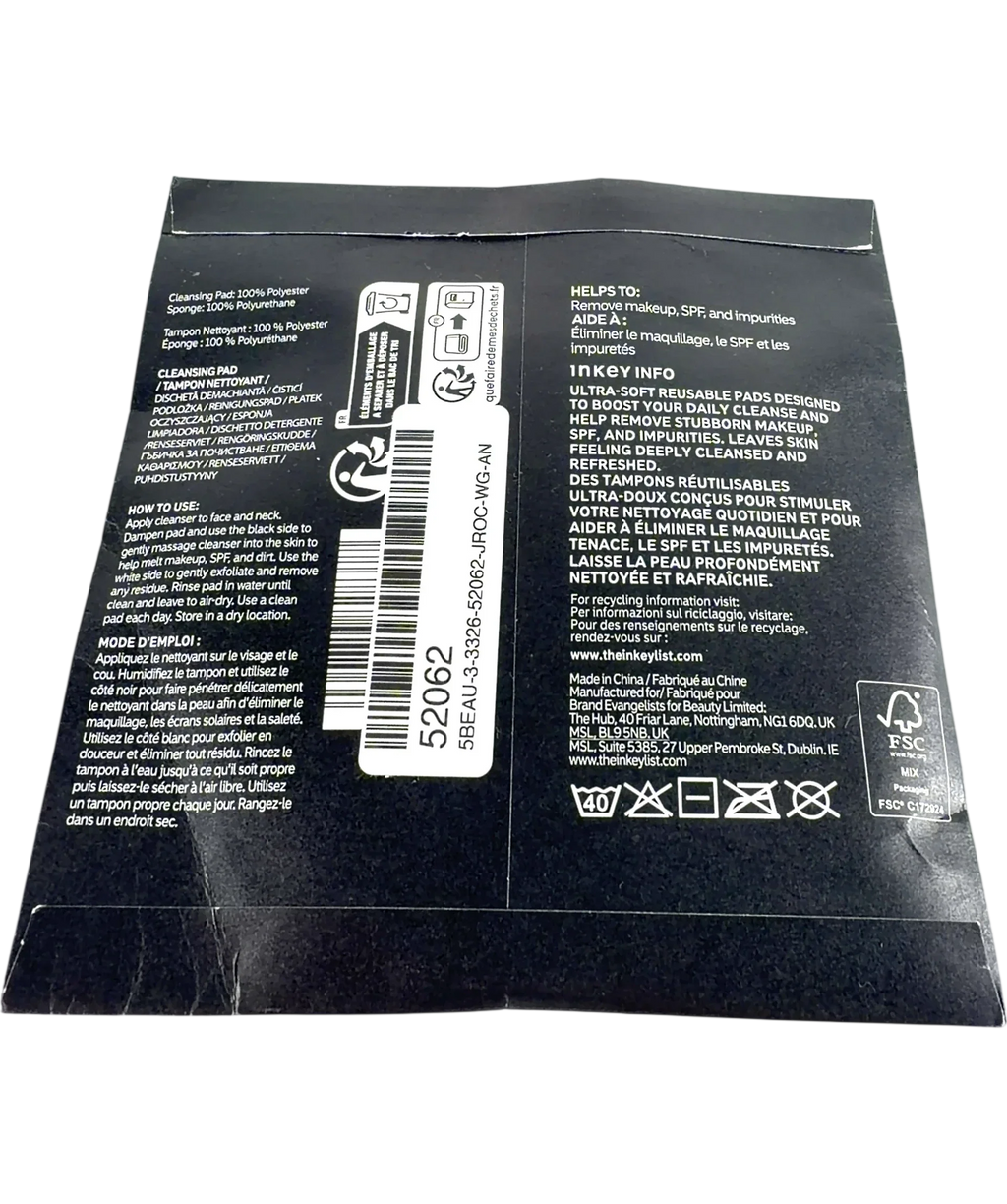 The Inkey List Reusable Double-Sided Cleansing Pad, size X1 — back