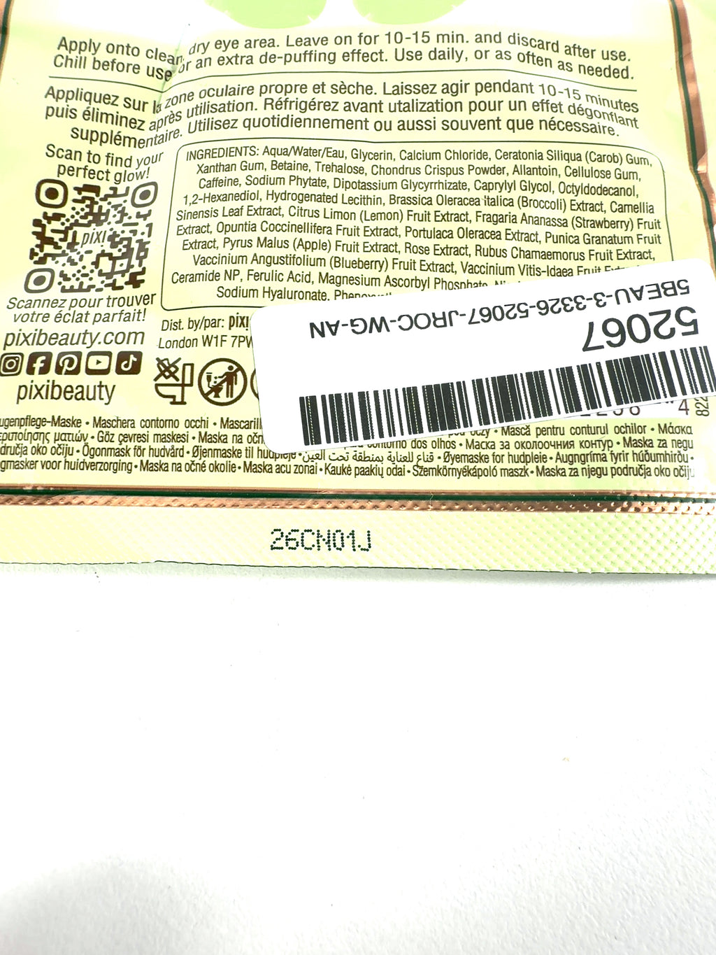 PIXI Skintreats AntioxifEYE Preserving Eye Mask Goggles, size X1 — detail