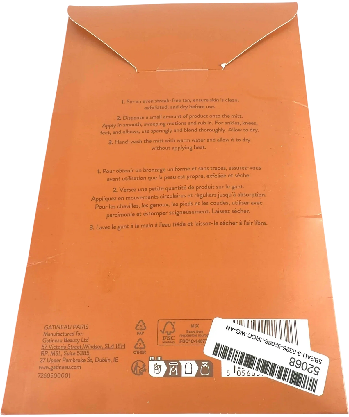 gatineau Golden Glow Luxury Tanning Mitt — back